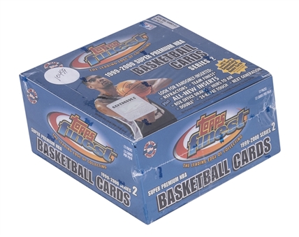 1999-00 Topps Finest Basketball Series 2 Unopened Box (12 Packs)